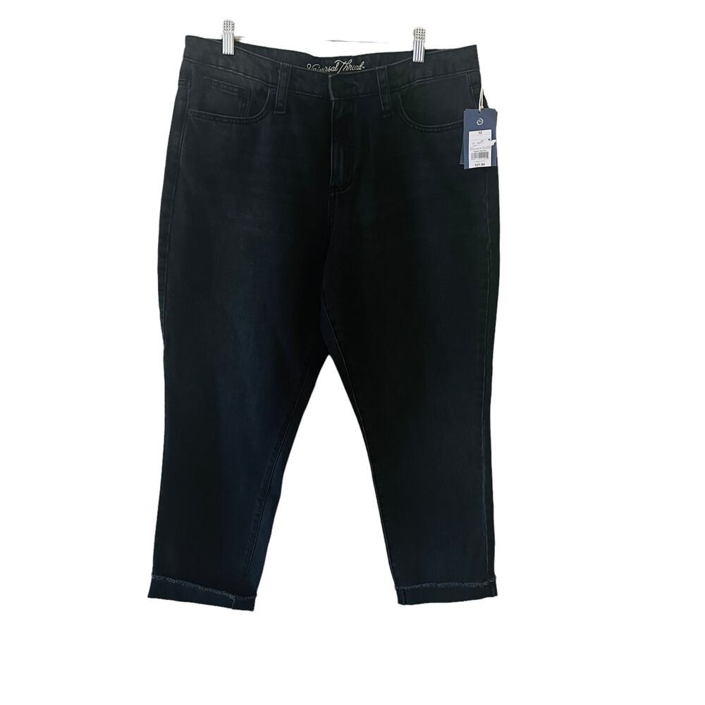 Universal Thread High Rise Straight Cropped Jeans Charcoal Gray Size 18 NWT - Picture 3 of 11